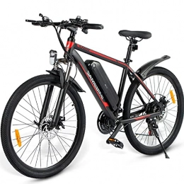 CHEIRS Bicicleta CHEIRS Bicicleta para Adultos Unisex, Bicicleta de montaña eléctrica de 26", 350 W, 10 Ah, 36 V, con Pantalla de Instrumentos LCD, para Ejercicio en Bicicleta al Aire Libre, Black