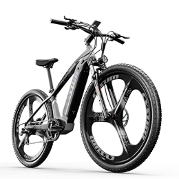 cysum Bicicletas de montaña eléctrica Cysum Bicicleta eléctrica de 29 Pulgadas, M520 Mountain Ebike 48V 14Ah Batería de Litio, Shimano 7 velocidades (Gris)