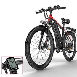 CYYC Bicicletas de montaña eléctrica CYYC Aleación De Aluminio Batería De Litio Bicicleta De Montaña Eléctrica De Alta Velocidad Vehículo Todoterreno 48V 13Ah 400W-Negro Rojo