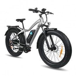 DERUIZ Bicicleta DERUIZ Lava Bicicletas eléctricas para Adulto, Fat Tire Bike de 26 Pulgadas Bici Todo Terreno, Bicicleta de Montaña con 48V 624Wh Batería de Litio extraíble