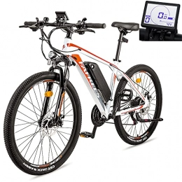 HFRYPShop Bicicletas de montaña eléctrica Ebike Bicicleta de Montaña de 26 Pulgadas, Motor 36 V 250 W | Batería de Litio Actualizado de 10, 4 Ah | Shimano 21 | Distancia Efectiva 40-90KM (Blanco)