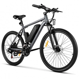 FMOPQ Bicicletas de montaña eléctrica Electric Bike 250W / 350W for Adults 21 Speeds Electric Mountain Bike Shifter E-Bike Front and Rear Disc Brake Bicycle (Size : Black 26inch 250W 36V) (Gray 26inch 350W)