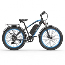 Extrbici Bicicleta Extrbici Bicicleta eléctrica de montaña para Hombres y Mujeres con batería de Litio Impermeable de Banda Gruesa 48V16AH XF650 Blue