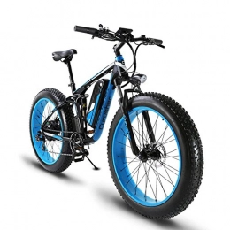 Extrbici Bicicletas de montaña eléctrica Extrbici XF800 1000W 48V13AH Electric Mountain Bike Full Suspension (Negro y Azul)