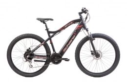 F.lli Schiano Bicicletas de montaña eléctrica F.lli Schiano Braver Bicicleta eléctrica, Unisex-Adult, Negra-roja, M
