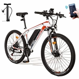 Fafrees Bicicleta Fafrees Bicicleta eléctrica para Adultos de 26 "250W, Bicicleta de montaña eléctrica con batería de extraíble de 36V / 10Ah, ebike Shimano de 21 Vel con Control de aplicación, 25KM / H (Bianco)