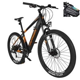 Fafrees Bicicleta Fafrees KRE27.5 - Bicicleta eléctrica de montaña de 27, 5 pulgadas, para hombre de 250 W, bicicleta eléctrica de mujer de 120 kg, batería extraíble de 36 V / 10 Ah, E-MTB de 25 km / h Shimano 7