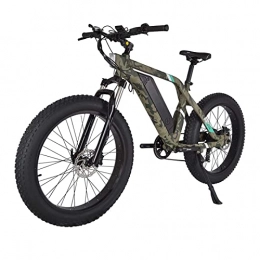 FMOPQ Bicicleta FMOPQ Electric Bike 26" Powerful 750W 48V Removable Battery 7 Speed Gears Fat Tire Electric Bicycles with Pedal Assist for Man Woman (Color : Black) (Camouflage)