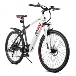 FUJISOL Bicicletas de montaña eléctrica FUJISOL Bicicleta eléctrica Blanca 20″ 250W bateria Samsung 36V Shimano 6V-