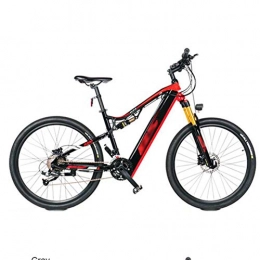 FZYE Bicicletas de montaña eléctrica FZYE Montaña Bicicleta Eléctrica, Rueda 27, 5 Pulgadas Adulto Bicicletas 27 velocidades Offroad Bike Deportes Aire Libre, Rojo