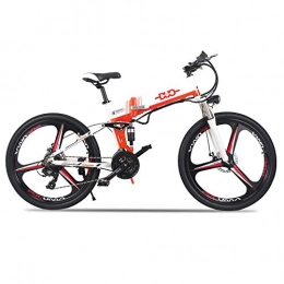 GUNAI Bicicletas de montaña eléctrica GUNAI Bicicleta Elctrica Plegable Bicicleta de Montaa de 21 Pulgadas, Sistema de Transmisin de 21 Velocidades, Batera de Litio Desmontable 350W 48V