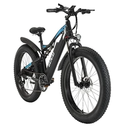GUNAI Bicicletas de montaña eléctrica GUNAI Bicicleta eléctrica 26 '' 4.0 Fat Tire Mountain E-Bike 48V con batería extraíble de Iones de Litio de 17AH y Doble absorción de Impactos