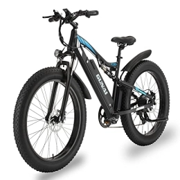 GUNAI Bicicletas de montaña eléctrica GUNAI Bicicleta Eléctrica Mountain E-Bike 26 '' 4.0 Fat Tire 48v con Batería De Iones de Litio ExtraíBle 17AH Y Doble AbsorcióN de Impactos
