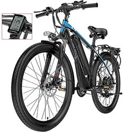 GYL Bicicleta GYL Bicicleta eléctrica, scooter, bicicleta de montaña, pedal, viaje, exterior, con asiento trasero, 26 pulgadas, 21 velocidades, impermeable, 400 W, batería de iones de litio extraíble de 48 V, 13 A
