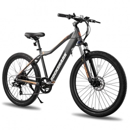 ROCKSHARK Bicicletas de montaña eléctrica Hiland Rockshark - Bicicleta eléctrica de montaña eléctrica de 27, 5 pulgadas, para adultos, con batería extraíble de 10, 4 Ah, cambio Shimano de 9 velocidades