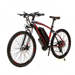 Home store 350 W Bicicleta Electrica 48V 10Ah, Bicicleta de montaña eléctrica de 26'', con batería de Iones de Litio extraíble, para Adultos Mount, Negro Rojo
