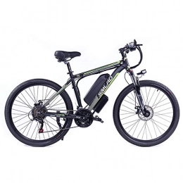 Hyuhome Bicicleta Hyuhome Bicicleta eléctrica para adultos, 360 W, aleación de aluminio, desmontable, 48 V / 10 Ah, de iones de litio, de la bicicleta de montaña / Commute Ebike (Black Green)