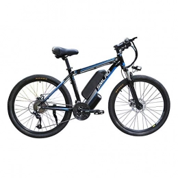 Hyuhome Bicicleta Hyuhome Bicicleta eléctrica para adultos, 360 W, aleación de aluminio, desmontable, 48 V / 10 Ah, de iones de litio, de la bicicleta de montaña / Commute Ebike (negro azul)