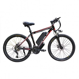 Hyuhome Bicicleta Hyuhome Las Bicicletas elctricas para Adultos, IP54 Impermeable 500 / 1000W Ebike de aleacin Aluminio Bicicletas 48V 13Ah Iones Litio Bicicletas montaña / batera / conmuta Ebike, Black Red, 500W