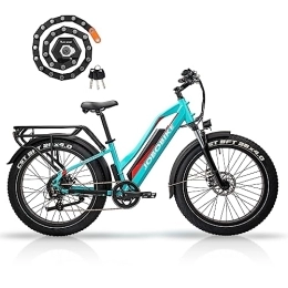 JOBO Bicicletas de montaña eléctrica JOBO Ebike Bicicleta eléctrica de montaña para hombre, 26 pulgadas, 80 N.m, Pedelec E-Faltrad con motor Bafang G060, Shimano de 7 velocidades E para hombre
