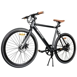 kakuka Bicicletas de montaña eléctrica KAKUKA K70 Bicicleta eléctrica de montaña para adultos E-Bike de 28" Retro City Ligera con batería de 250W 36V 7.5AH Cadena de fibra de carbono Alcance de 40KM asistencia de pedales