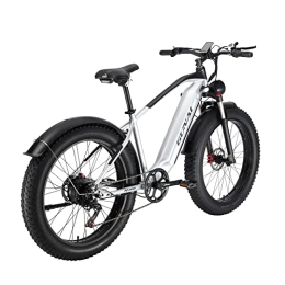 KELKART Bicicletas de montaña eléctrica KELKART Bicicleta eléctrica, 26" 4.0 Fat Tire Ebike para Adultos 48V19AH Batería Extraíble, Shimano 7-velocidades, Horquilla de Suspensión Delantera de Aleación Bloqueable
