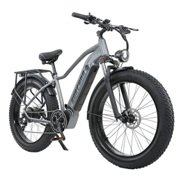 Kinsella Bicicleta Kinsella Bicicleta de montaña eléctrica para adultos de 26 pulgadas, bicicleta eléctrica con batería de litio 48V18Ah, Neumático Ancho, Shimano 8 Velocidades, Porta-Bajas Traseras