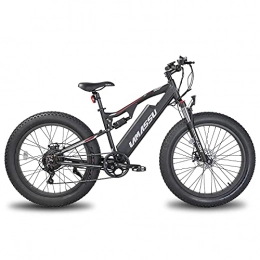 Hiland Bicicleta Lamassu - Bicicleta eléctrica de montaña para adultos con batería de 36 V 10 Ah con marco de aluminio, freno de disco, pantalla LCD, cambio Shimano de 7 velocidades