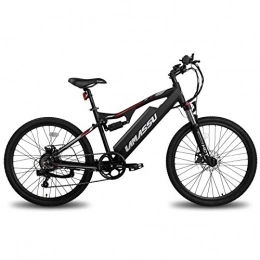 Hiland Bicicletas de montaña eléctrica Lamassu - Bicicleta eléctrica de montaña para Adultos con batería de 48 / 36 V 10 Ah con Marco de Aluminio, Freno de Disco, Pantalla LCD, Cambio Shimano de 7 velocidades