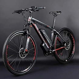LAZNG Bicicleta LAZNG Bicicleta de montaña elctrica, de 26 Pulgadas hbrido Bicicleta de Adulto Bicicleta de montaña Descarga elctrica de aleacin de magnesio absorbedor Tenedor Delante (Color : Rojo)
