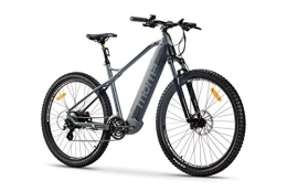 Moma Bikes Bicicletas de montaña eléctrica Moma Bikes Bicicleta Eléctrica E-MTB 29", Shimano 24vel, frenos hidráulicos, batería Litio 48V 13Ah (624Wh), Color Gris, Tamaño 29 L - XL