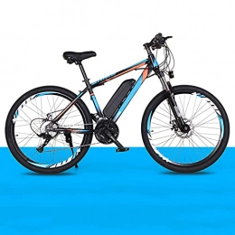 LDIW Bicicletas de montaña eléctrica Mountain Bike Motor 36V 250W Bicicleta Eléctrica Batería De Litio Extraíble Horquilla De Suspensión Y 21 Velocidades 3 Modos De Conducción Inteligentes para Adultos Unisex, Black Blue