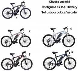 MRXW Bicicletas de montaña eléctrica MRXW Las Bicicletas eléctricas para Adultos, 360W en Bicicleta de Aluminio extraíble de aleación E-Bici 48V / 10 Ah Iones de Litio en Bicicleta de montaña / Conmutadores E-Bici, 15AH