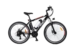 MYATU  Myatu Bicicleta Eléctrica de Montaña 26", Bicicleta Eléctrica Unisex con Batería Extraíble 36V 10.4Ah, Bici Electrica para Adultos con Cambios de Marcha 21 Vel, Negra