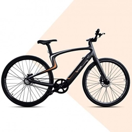 trends4cents Bicicleta NewUrtopia - Bicicleta eléctrica inteligente completa de carbono, talla M, modelo Sirius (negro y naranja), 35 Nm, proyección antirrobo, control por voz, ultraligera