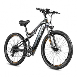 PASELEC Bicicletas eléctricas para adultos, bicicleta eléctrica de montaña, ciclomotor E-Bike con batería de litio de 48V 13ah, 350W profesional E-MTB (gris)