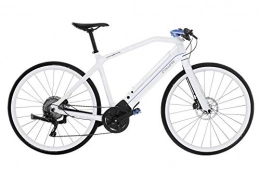 Pininfarina Bicicletas de montaña eléctrica Pininfarina Evoluzione Hi-Tech Carbon Shimano XT Bicicleta eléctrica de 11 velocidades, color blanco, talla M