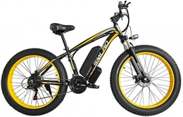 RDJM Bicicleta RDJM Bici electrica, Bicicleta eléctrica de aleación de Aluminio de la batería de Litio de la Playa de Motos de Nieve Rueda Grande Fat Tire ciclomotor cercanías de Ejercicio físico (Color : Yellow)