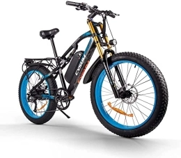 RICH BIT Bicicleta RICH BIT Bicicleta eléctrica CM-900 para Adultos Bicicleta de Ejercicio eléctrica sin escobillas de 48 V, batería de Litio de 17 Ah, Freno hidráulico de Bicicleta de montaña extraíble (Azul Oscuro)