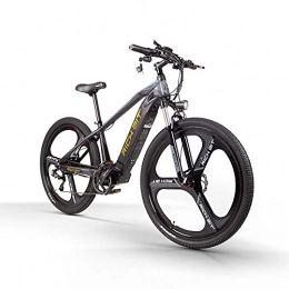 RICH BIT Bicicleta RICH BIT TOP-520 Bicicleta de montaña eléctrica de 29", batería de Iones de Litio extraíble de 48 V * 10 Ah, desviador Shimano de 7 velocidades, 500W Bicicleta eléctrica MTB para Adultos de (Oro)