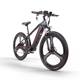 RICH BIT Bicicleta RICH BIT TOP-520 Bicicleta de montaña eléctrica de 29", batería de Iones de Litio extraíble de 48 V * 10 Ah, desviador Shimano de 7 velocidades, 500W Bicicleta eléctrica MTB para Adultos de (Rojo)