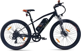 SachsenRad Bicicleta eléctrica R6 de 250 W, motor de 11 Ah, batería de 400 Wh, batería Shimano Tourney TX 7, alcance de 100 km, frenos de disco, sistema Power-Off, certificado StVZO (27,5 pulgadas)