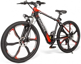 Samebike Bicicleta SAMEBIKE Bicicleta eléctrica de montaña de 26 pulgadas para adultos, 350 W, 48 V, 8 Ah, bicicleta eléctrica para hombre y mujer, cambio Shimano de 7 velocidades, con instrumento LCD (negro)