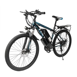 SanBouSi Bicicleta eléctrica eléctrica de 26 pulgadas para mujer y hombre, 21 velocidades, con batería extraíble de 48 V, 10 Ah, pantalla LCD, bicicleta eléctrica