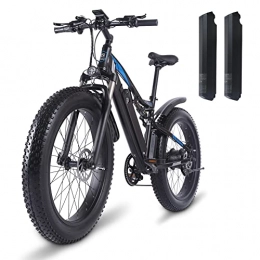 Shengmilo Bicicletas de montaña eléctrica Shengmilo - MX03 - Bicicleta eléctrica Full Suspension - Bicicleta eléctrica - Bicicleta eléctrica - 26 pulgadas - 4, 0 Fat Tire Ebike, 48 V * 17 Ah - Batería de litio, Shimano 7 velocidades