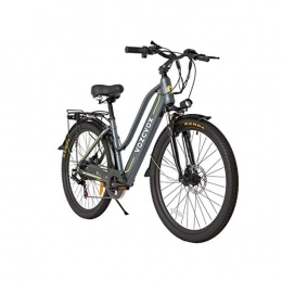 Skyzzie Bicicleta eléctrica de montaña Bicicleta de Trekking para Mujer ebikes,350W,Batería 48V 9.6Ah,Unisex Adulto,26"/24