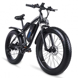 SONGZO Bicicletas de montaña eléctrica SONGZO Bicicleta Eléctrica para Adultos 26 Pulgadas Fat Tire Bicicleta de Montaña Eléctrica con Batería de Iones de Litio Extraíble 48V 17Ah y Asiento