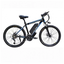 T-XYD Bicicleta T-XYD Bicicleta de montaña hbrida, Bicicleta elctrica para Adultos 48V 350W, 21 Velocidad Variable 26 Pulgadas, Snow Road Cruiser Motocicleta con Faros LED, Black Blue