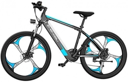 URPRU 26 Pulgadas de Bicicletas de montaña elctrica para el Adulto Fat Tire Bicicleta elctrica para Adultos Nieve/montaña de Playa/E-Bici con Iones de Litio Azul-Blue