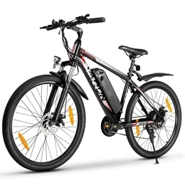 VARUN Bicicleta Varun Bicicleta de montaña de 26 Pulgadas, 250 W, Bicicleta eléctrica, 36 V, 10, 4 Ah, batería para Hombre, Shimano de 21 velocidades